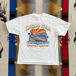 Vintage Harley Davidson Biker T-Shirt Size Large Route 66 Kingman Arizona 2000
